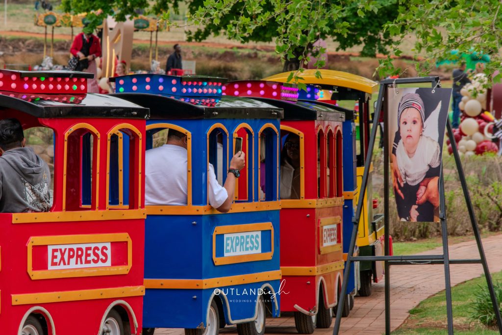 Luxury Toy Store Birthday lounge pods and café tables