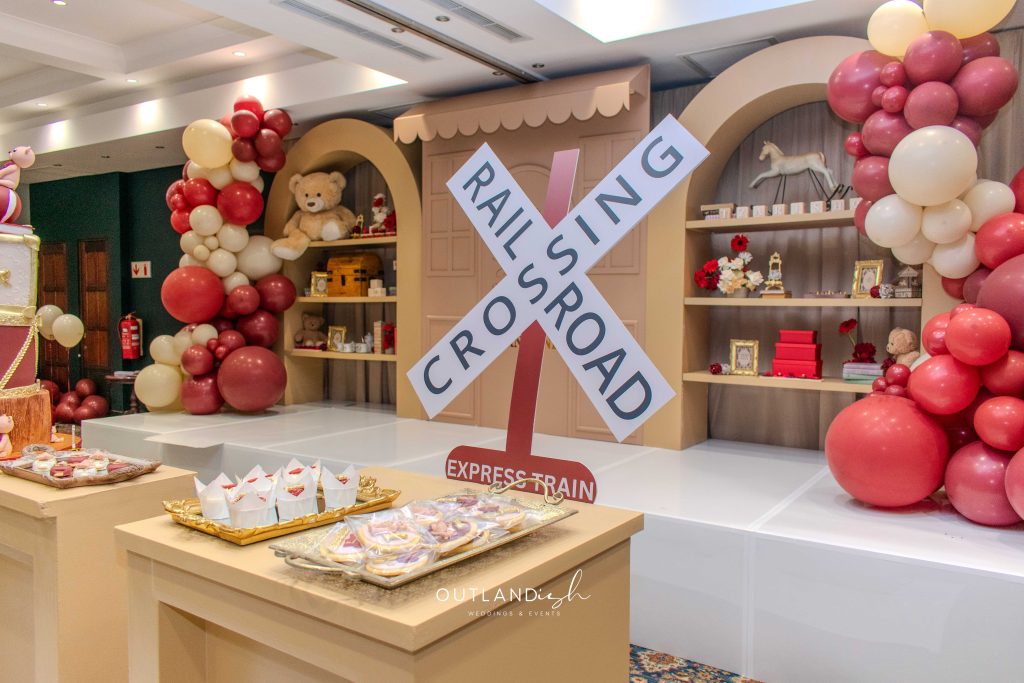 Train table cake at Luxury Toy Store Birthday